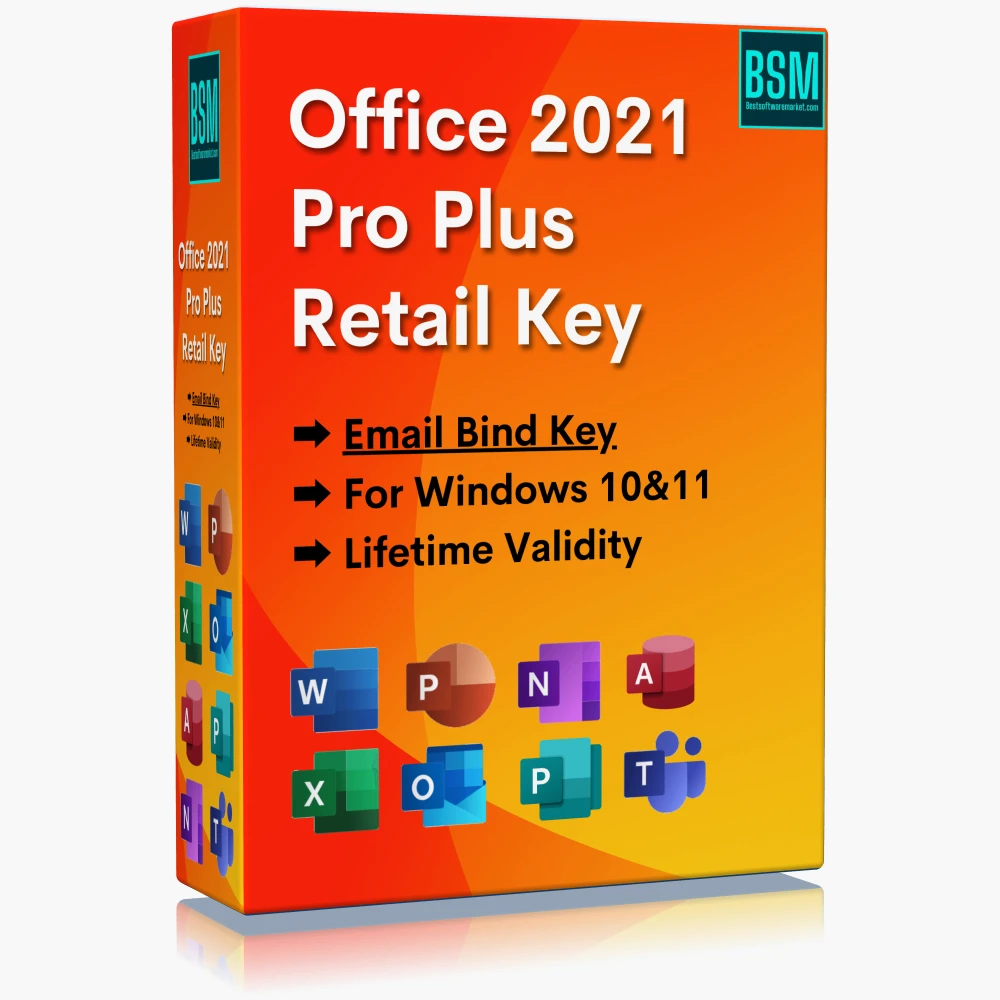 Office 2021 Professional Plus Retail license key Email Bind - Best Software  Market