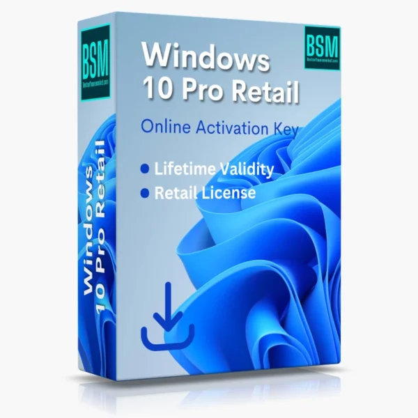 Windows 10 Pro Retail Key Online activation Lifetime validity