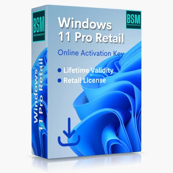 Windows 11 Pro Retail Key Online activation Lifetime validity